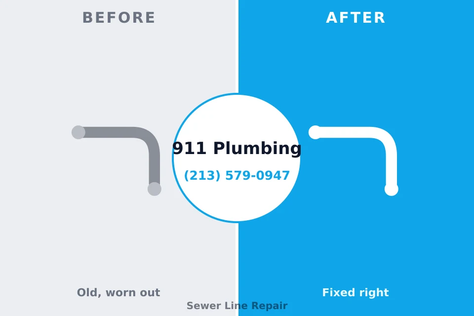 Before and after: plumbing repair Peppermill Village, MD